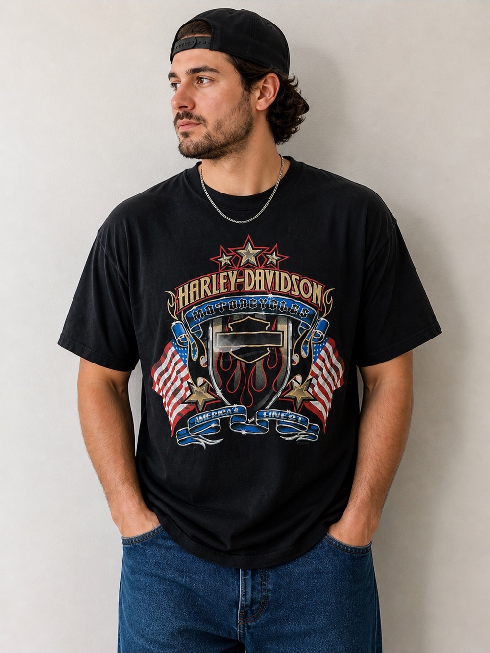 HARLEY-DAVIDSON XL Black Short Sleeve Tee Lake George,NY McDermott’s 2012